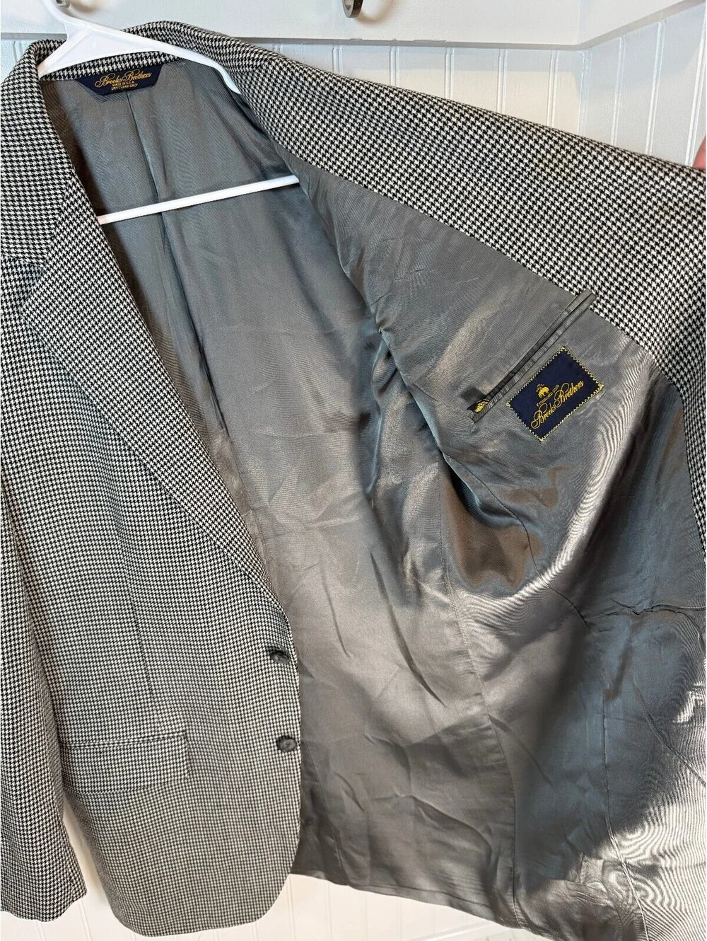 Brooks Brothers Classic Houndstooth Sport Coat Blazer Size 42L